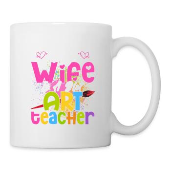 Ma femme est une artiste de formation de professeur d’art en vogue - Mug blanc - blanc - Droite