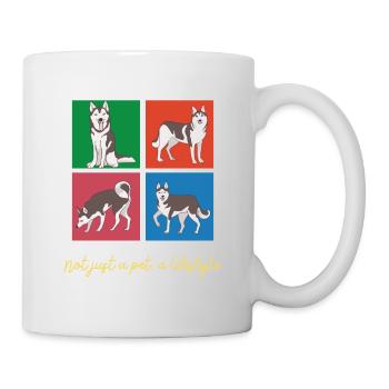 Nicht nur ein Haustier Ein Lebensstil Husky Sibirische Huskies - Tasse - Weiß - Rechts