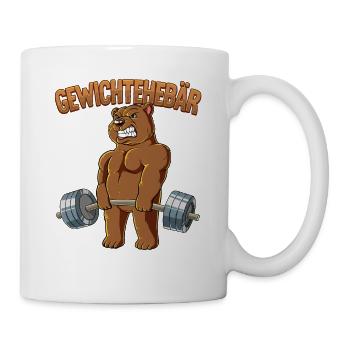 Gewichtehebär Bodybuilding Fitness Gym - Tasse - Weiß - Rechts