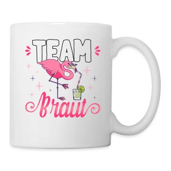 Team Braut JGA Frauen Tshirt Polterabend Damen - Tasse - Weiß - Rechts