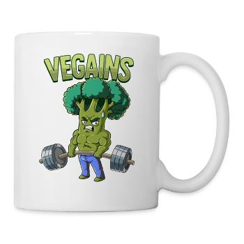 Vegains Vegan Bodybuilding Fitness Gym - Mug blanc - blanc - Droite