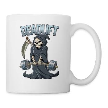 Deadlift Bodybuilding Fitness Gym - Tasse - Weiß - Rechts
