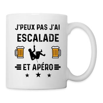 j'peux pas escalade corde apéro - Mug blanc - blanc - Droite