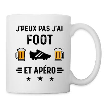 j'peux pas foot crampons apéro - Mug blanc - blanc - Droite
