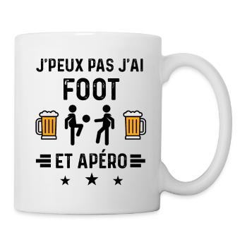 j'peux pas foot joueurs apéro - Mug blanc - blanc - Droite