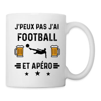 j'peux pas football foot apéro - Mug blanc - blanc - Droite