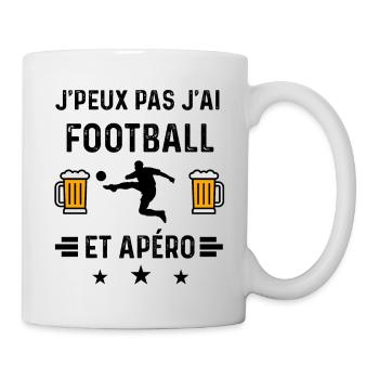 j'peux pas football sport apéro - Mug blanc - blanc - Droite