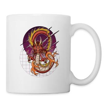 Drache Drago wyvern dragon taragon Japan Gamer - Tasse - Weiß - Rechts