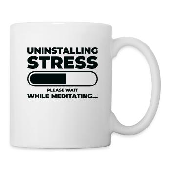 Désinstaller le yoga méditant le stress - Mug blanc - blanc - Droite