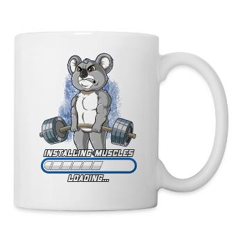 Koala Muskeln Aufbauen Bodybuilding Fitness Gym - Tasse - Weiß - Rechts