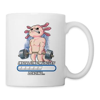 Axolotl Muskeln Aufbauen Bodybuilding Fitness Gym - Tasse - Weiß - Rechts