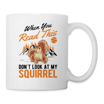 Écureuil Cadeau Écureuil Gris - Mug blanc - blanc - Droite