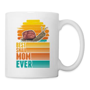 Best Snail Mom Ever Schnecken Mama - Tasse - Weiß - Rechts