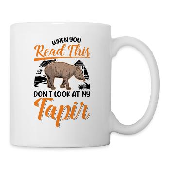 Tapir Flachlandtapir Tapirdae Tapir - Tasse - Weiß - Rechts