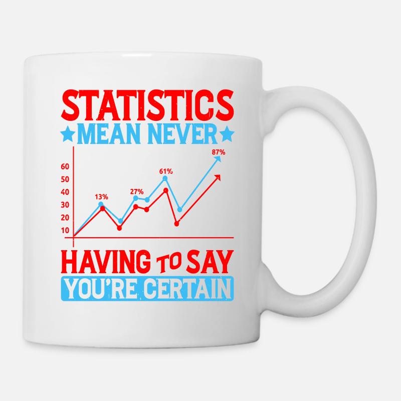 Statistics - Never Having To Say You're Certain 8 - Tasse - Weiß