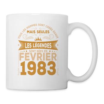 Les Légendes Sont Nées En Février 1983 - Mug blanc - blanc - Droite