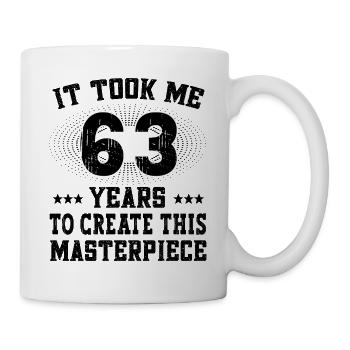 Il m’a fallu 63 ans - Geburtstag Joyeux anniversaire - Mug blanc - blanc - Droite