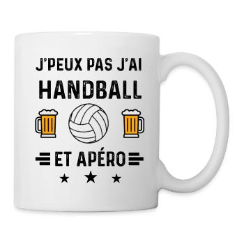 j'peux pas handball apéro - Mug blanc - blanc - Droite