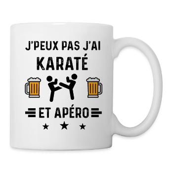j'peux pas karaté art martial apéro - Mug blanc - blanc - Droite