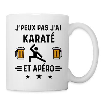 j'peux pas karaté combat apéro - Mug blanc - blanc - Droite