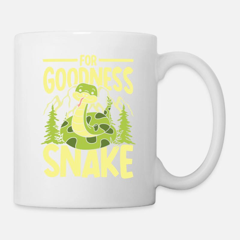 For Goodness Snake - Tasse - Weiß
