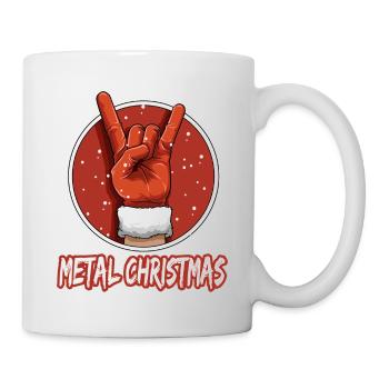 Funny Heavy Metal Music Santa Christmas - Tasse - Weiß - Rechts