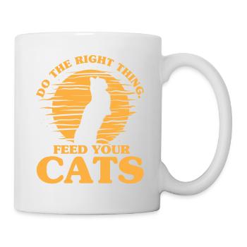 Katzenmama Katzeneltern Katzen Liebhaber Geschenk - Tasse - Weiß - Rechts