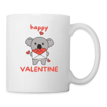 Koala zum Valentinstag süße Tiere mit Herzen - Tasse - Weiß - Rechts