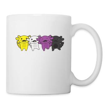 Nonbinary Flag Non Binary Pride LGBTQ Axolotl - Tasse - Weiß - Rechts