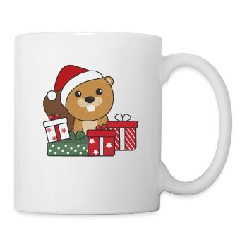 Beaver Christmas Gift Winter Animals Beaver - Mug - white - Right