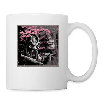 Vintage Japanese Sakura Cherry Blossom Temple - Mug - white - Right