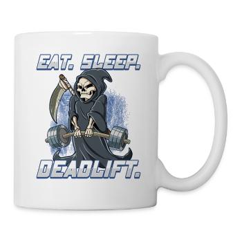 Sensenmann Bodybuilding Fitness Gym Deadlift - Tasse - Weiß - Rechts