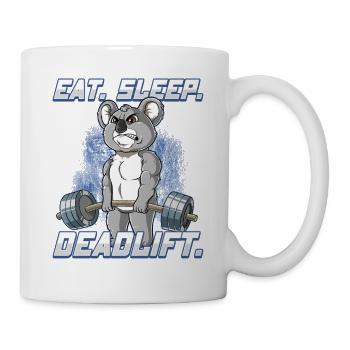 Koala Bodybuilding Fitness Gym Deadlift - Tasse - Weiß - Rechts