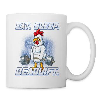 Hahn Bodybuilding Fitness Gym Deadlift - Tasse - Weiß - Rechts