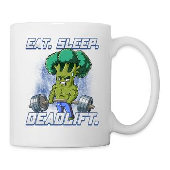 Brokkoli Bodybuilding Fitness Gym Deadlift - Tasse - Weiß - Rechts