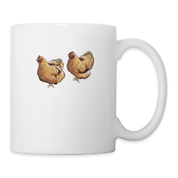 Brahma Hühner I Chicken Geflügel Motiv für - Tasse - Weiß - Rechts