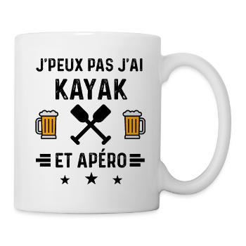 j'peux pas kayak rame apéro - Mug blanc - blanc - Droite