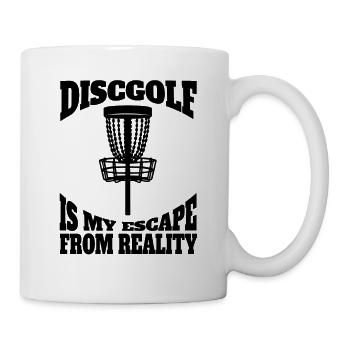 Discgolf lustige Discgolfspieler Spruch Discgolfer - Tasse - Weiß - Rechts