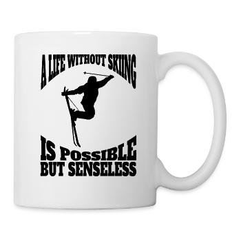 Ski Design Skiing Skier Ski Skiing Outfit - Mug - white - Right