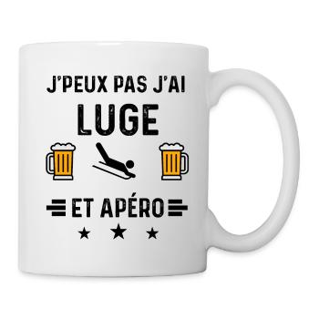 j'peux pas luge apéro - Mug blanc - blanc - Droite