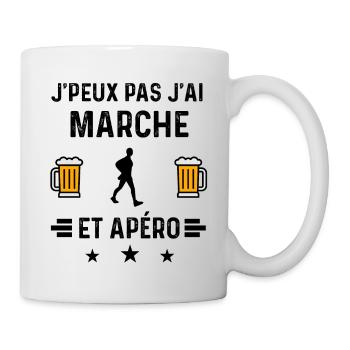 j'peux pas marche apéro - Mug blanc - blanc - Droite