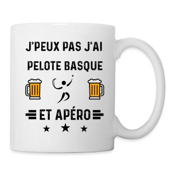 j'peux pas pelote basque apéro - Mug blanc - blanc - Droite