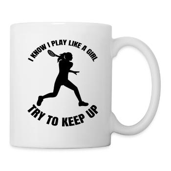 Tennis player Tennis Women Girls Tennis Club - Mug - white - Right