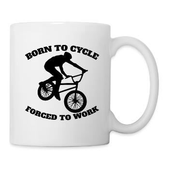 Fahrrad Radfahrer Fahrradfahrer Radfahren Radeln - Tasse - Weiß - Rechts
