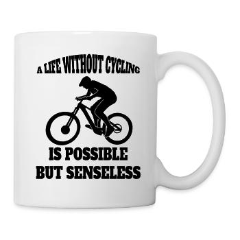 Fahrradfahrer Radfahren Fahrrad Radfahrer Radeln - Tasse - Weiß - Rechts