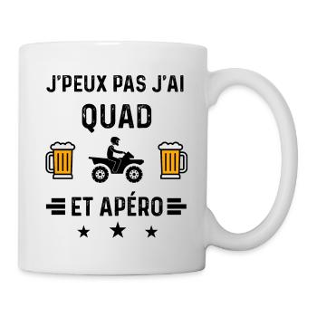 j'peux pas quad apéro - Mug blanc - blanc - Droite