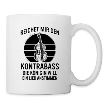 Kontrabass Kontrabassspieler Kontrabassist - Tasse - Weiß - Rechts