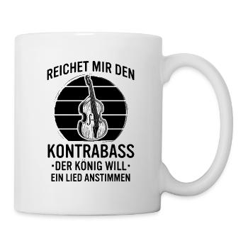 Kontrabass Kontrabassspieler Kontrabassist - Tasse - Weiß - Rechts