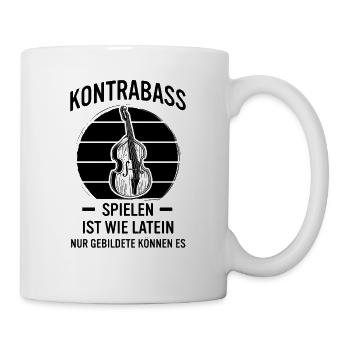 Kontrabass Kontrabassspieler Kontrabassist - Tasse - Weiß - Rechts