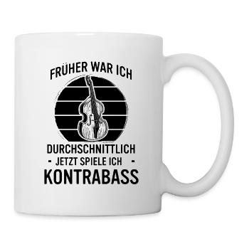 Kontrabass Kontrabassspieler Kontrabassist - Tasse - Weiß - Rechts